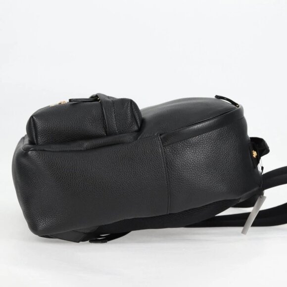 VERSACE Backpack Leather Black Gold Auth 118813M - Picture 7 of 15